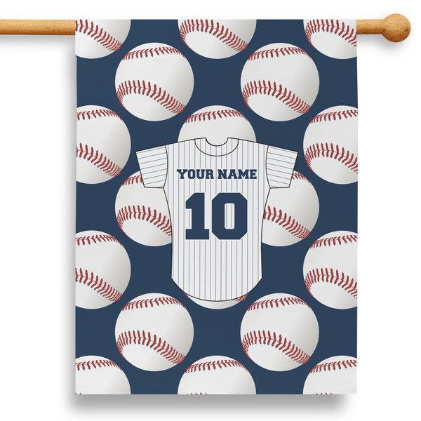 Custom Baseball Jersey 28" House Flag - Double Sided (Personalized)