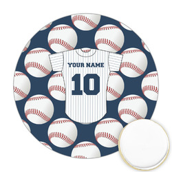 Baseball Jersey Printed Cookie Topper - Round (Personalized)