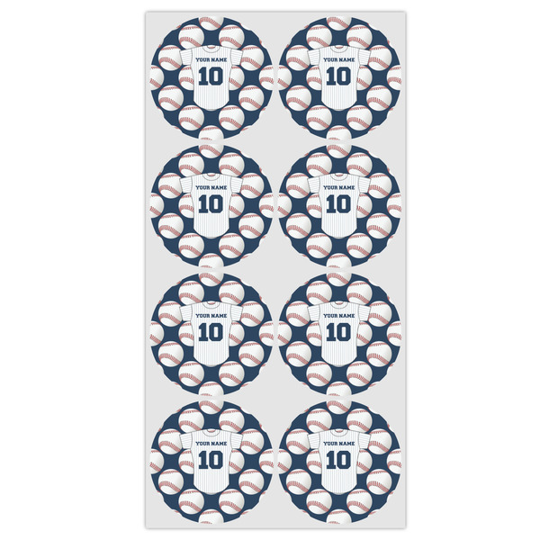 Baseball Jersey Icing Circle - Medium - Set of 12