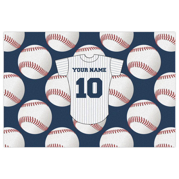 Baseball Jersey Indoor / Outdoor Rug - 4'x6' - Front Flat