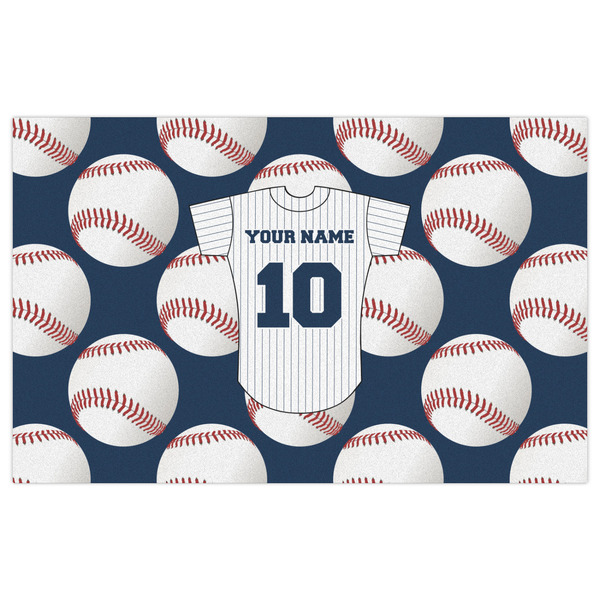 Baseball Jersey Indoor / Outdoor Rug - 5'x8' - Front Flat