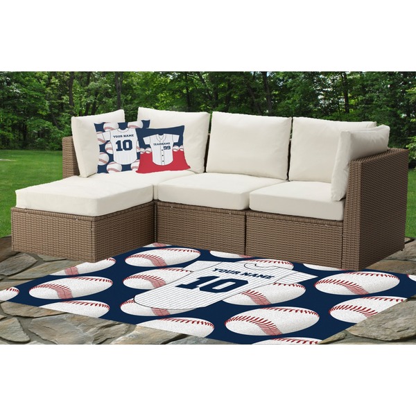 Baseball Jersey Indoor / Outdoor Rug & Cushions