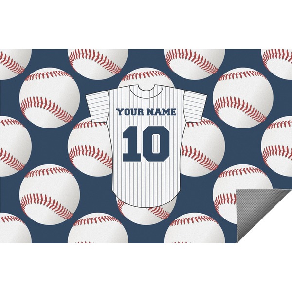 Custom Baseball Jersey Indoor / Outdoor Rug - 6'x8' w/ Name and Number