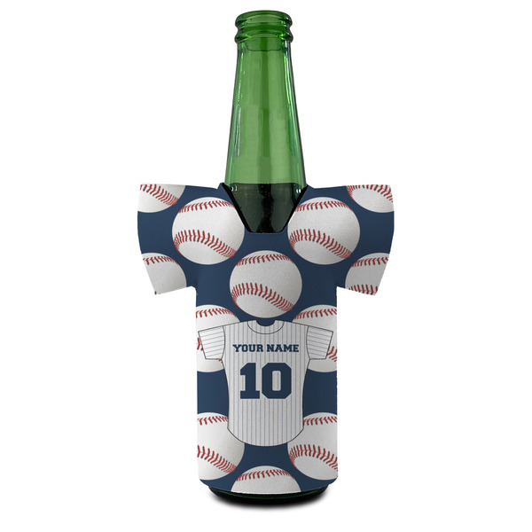 Baseball Jersey Jersey Bottle Cooler - Set of 4 - FRONT (on bottle)