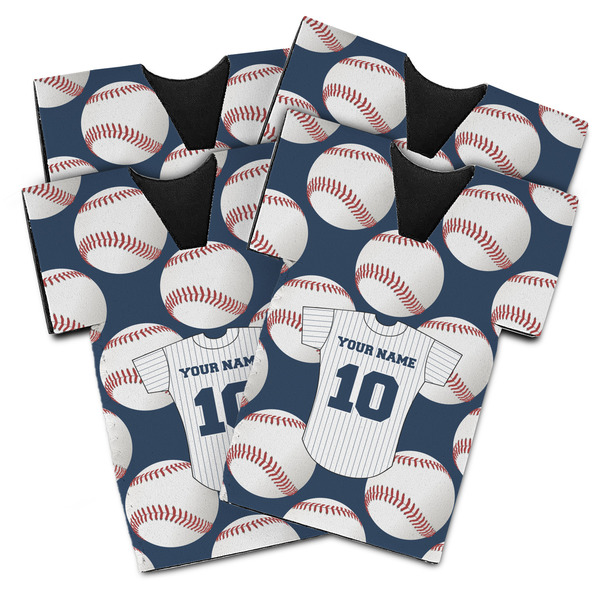 Baseball Jersey Jersey Bottle Cooler - Set of 4 - MAIN (flat)