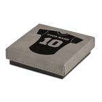 Baseball Jersey Jewelry Gift Box - Engraved Leather Lid (Personalized)