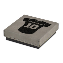 Baseball Jersey Jewelry Gift Box - Engraved Leather Lid (Personalized)