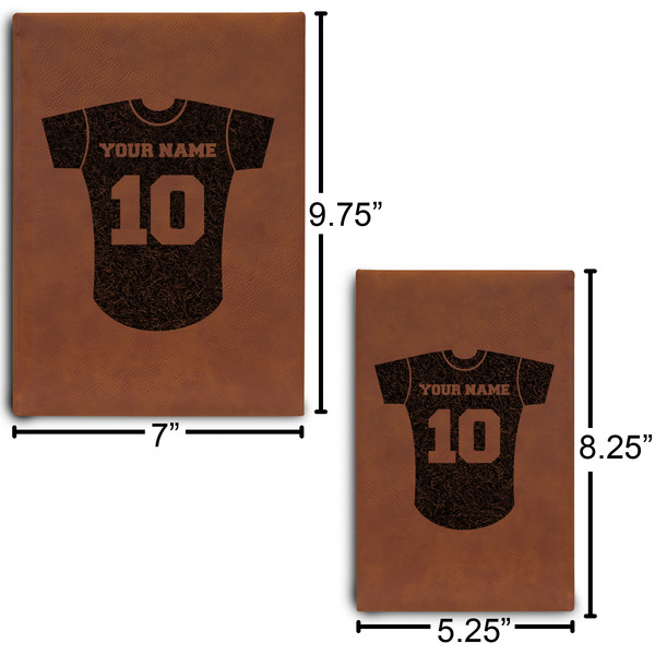 Baseball Jersey Journal Size Comparisons w/ Dimensions