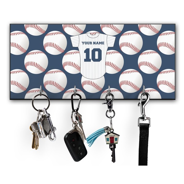 Custom Baseball Jersey Key Hanger w/ 4 Hooks w/ Name and Number
