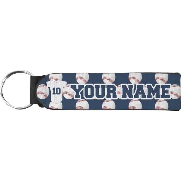 Custom Baseball Jersey Neoprene Keychain Fob (Personalized)