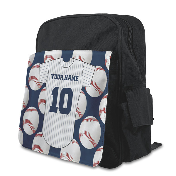 Custom Baseball Jersey Preschool Backpack (Personalized)