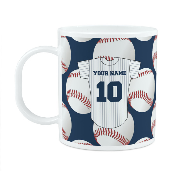 Custom Baseball Jersey Plastic Kids Mug (Personalized)