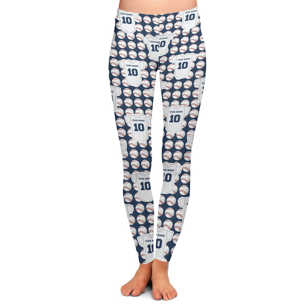 Custom Baseball Jersey Ladies Leggings - Extra Small (Personalized)