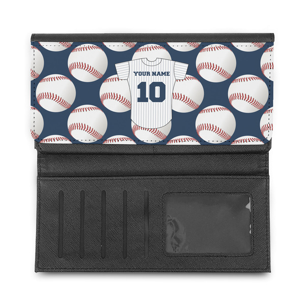 Baseball Jersey Ladies Wallet - Half Way Open