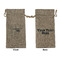 Baseball Jersey Large Burlap Gift Bags - Front & Back