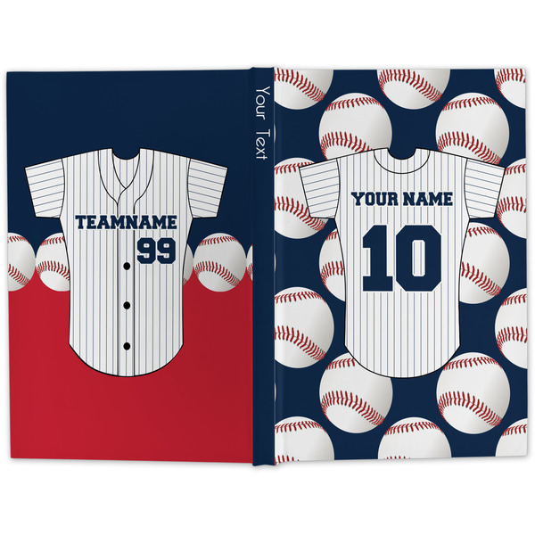 Baseball Jersey Large Hard Cover Journal - Apvl