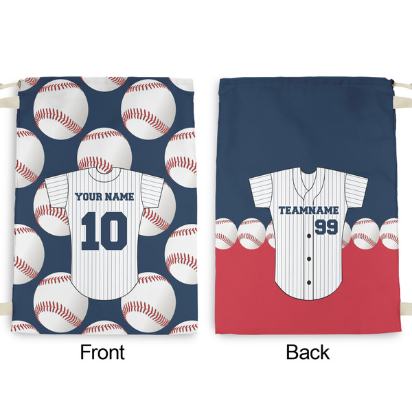 Baseball Jersey Large Laundry Bag - Front & Back View