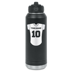 Baseball Jersey Water Bottle - Laser Engraved - Front (Personalized)