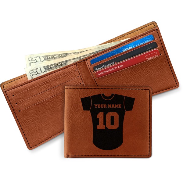 Baseball Jersey Leather Bifold Wallet - Main