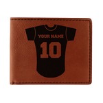 Baseball Jersey Leatherette Bifold Wallet (Personalized)