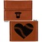 Baseball Jersey Leather Business Card Holder - Front Back