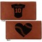 Baseball Jersey Leather Checkbook Holder Front and Back