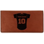 Baseball Jersey Leatherette Checkbook Holder - Double Sided (Personalized)