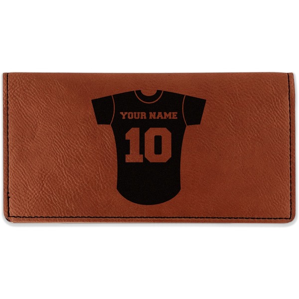 Custom Baseball Jersey Leatherette Checkbook Holder (Personalized)