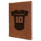 Baseball Jersey Leather Sketchbook - Large - Double Sided - Angled View