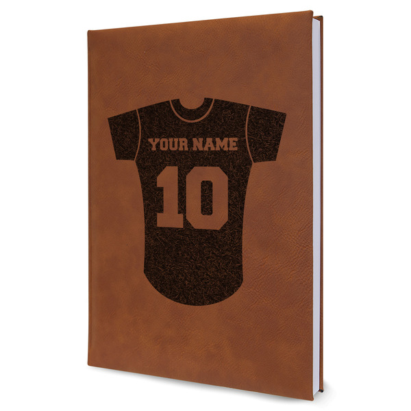 Custom Baseball Jersey Leather Sketchbook - Large - Single Sided (Personalized)
