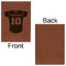 Baseball Jersey Leatherette Journal - Large - Single Sided - Front & Back View