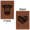 Baseball Jersey Leatherette Journals - Large - Double Sided - Front & Back View