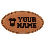 Baseball Jersey Leatherette Oval Name Badge with Magnet (Personalized)