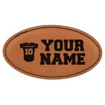 Baseball Jersey Leatherette Oval Name Badge with Magnet (Personalized)