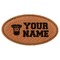 Baseball Jersey Leatherette Oval Name Badges with Magnet - Main