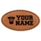 Baseball Jersey Leatherette Oval Name Badge with Magnet (Personalized)