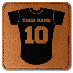 Baseball Jersey Faux Leather Iron On Patch - Square (Personalized)