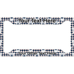 Baseball Jersey License Plate Frame - Style A (Personalized)