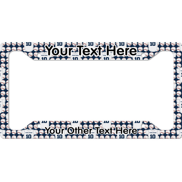 Custom Baseball Jersey License Plate Frame - Style A (Personalized)