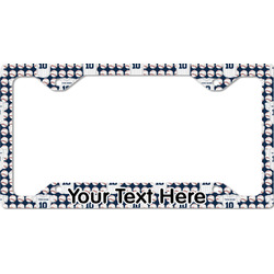 Baseball Jersey License Plate Frame - Style C (Personalized)