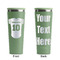 Baseball Jersey Light Green RTIC Everyday Tumbler - 28 oz. - Front and Back