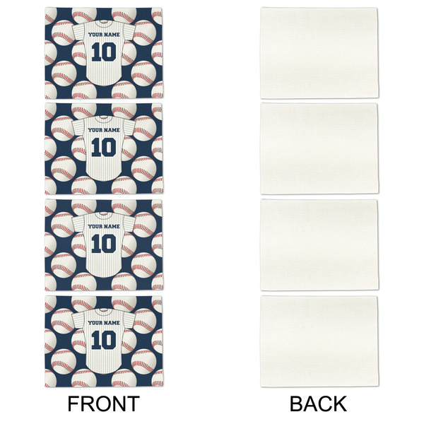 Baseball Jersey Linen Placemat - APPROVAL Set of 4 (single sided)