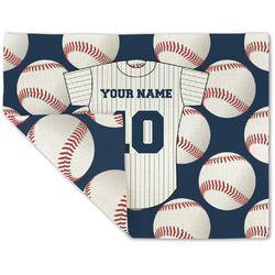 Baseball Jersey Double-Sided Linen Placemat - Single w/ Name and Number