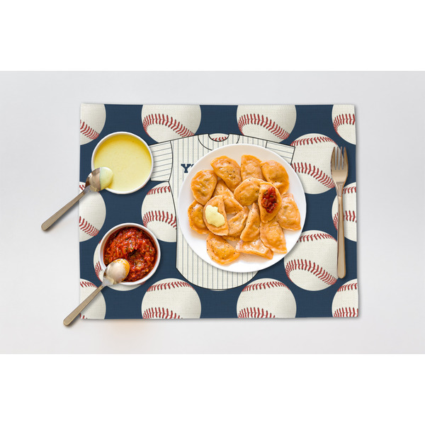 Baseball Jersey Linen Placemat - Lifestyle (single)