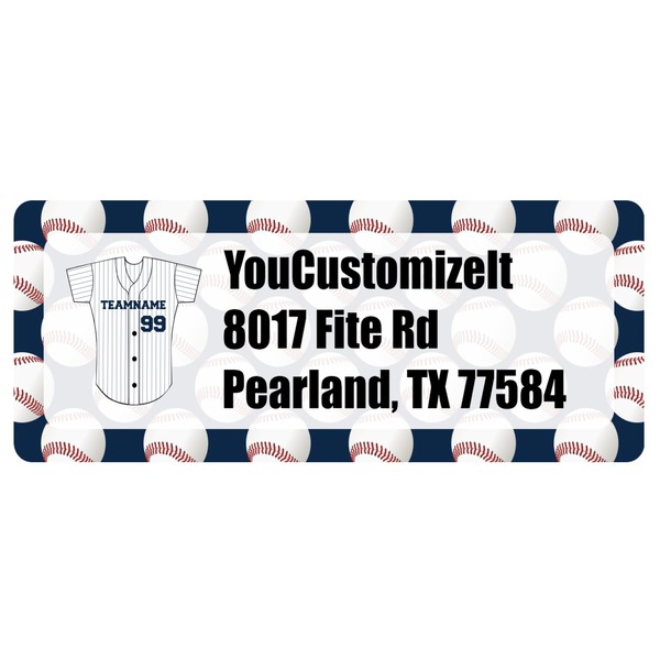 Custom Baseball Jersey Return Address Labels (Personalized)