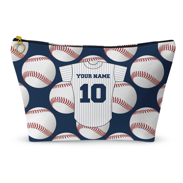Custom Baseball Jersey Makeup Bag - Large - 12.5"x7" (Personalized)