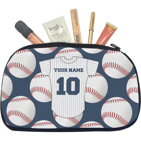 Custom Baseball Jersey Makeup / Cosmetic Bag - Medium (Personalized)