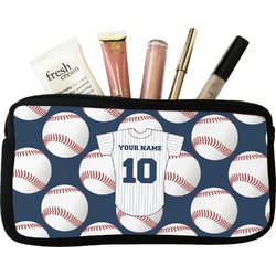 Baseball Jersey Makeup / Cosmetic Bag - Small (Personalized)