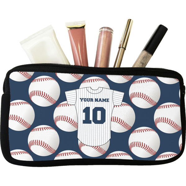 Custom Baseball Jersey Makeup / Cosmetic Bag (Personalized)