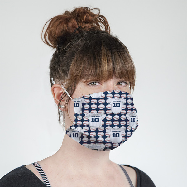 Baseball Jersey Mask - Quarter View on Girl